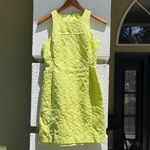 Banana Republic Milly Collection Neon Yellow Sleeveless Sheath Dress